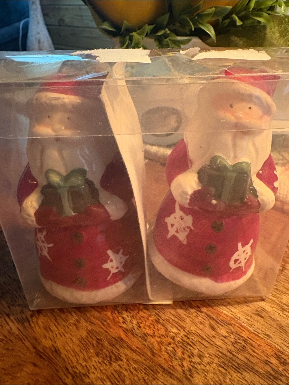 Santa Figurine Salt and Pepper Shaker Set - Red